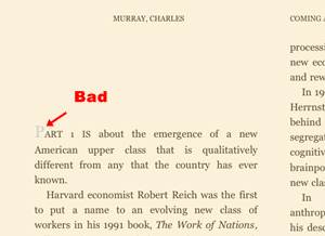 Charles Murray State of White America Formatting Troubles